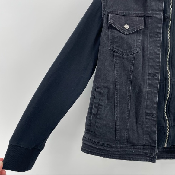 Harley Davidson Women’s Denim Vest & Zip Front Hoodie Combo Black Willie G L - Picture 4 of 13